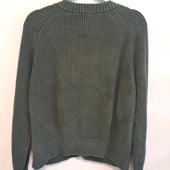 Faherty Sunwashed Fisherman Cardigan Green Blue Chunky Knit Button Sweater Sz XL - Picture 9 of 12